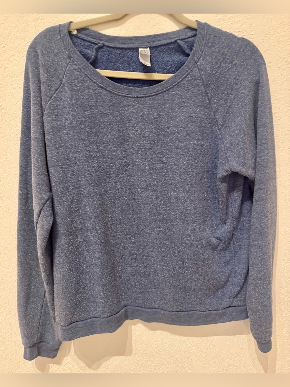 Alternative Apparel Earth cozy heathered light blue crewneck pullover sweatshirt - Picture 2 of 9
